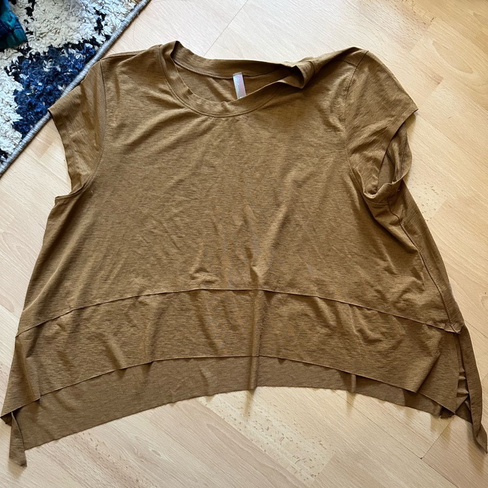 FP Movement by Free People Tan Short Sleeve Top